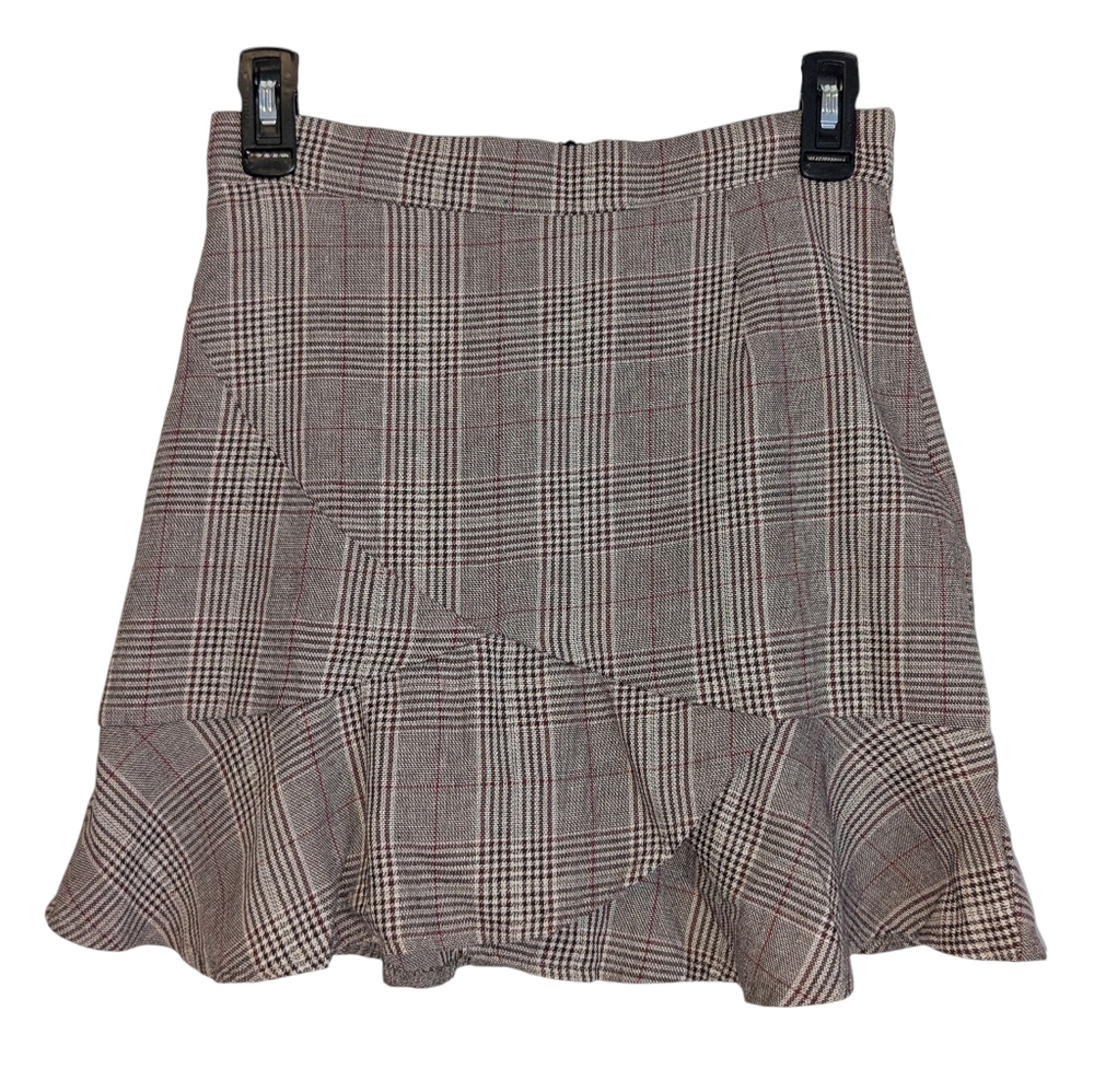 Size Medium Mini Skirt Skort Ruffle Plaid Preppy Academia Y2K Coquette Feminine